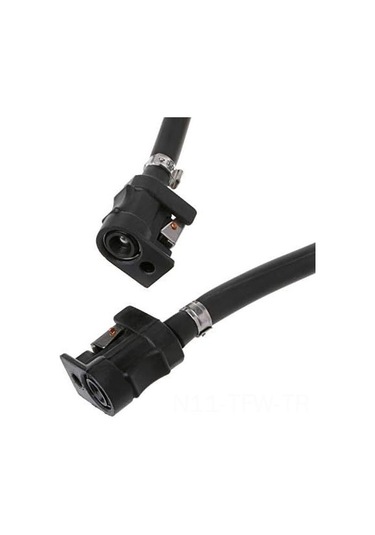 Tenfowee Motorsiklet Motoru Yakıt Tankı Bağlantı Seti - 8mm &ccedil Aplı Siyah Kau&ccedil Uk Hortum Toplam Uzunluk 2.1m, Ağırlık 365g