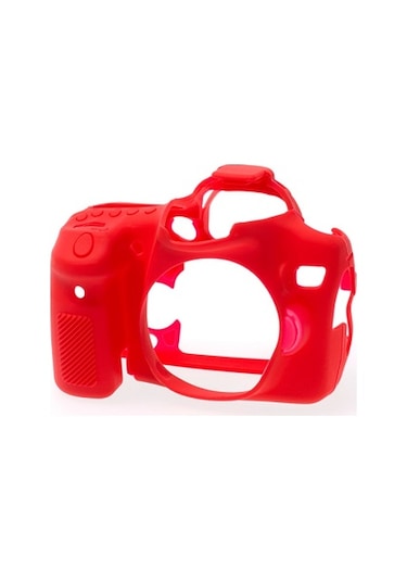 Easycover Canon  80D Silikon Kılıf Ecc80Dr (Kırmızı)