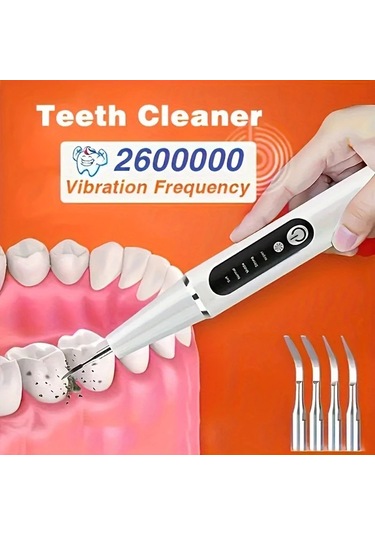 Willowhaven Beyaz 5 Seviye Ayarlanabilir Led Işıklı Diş Taşı Temizleme Seti - 4 Yedek Başlıklı Güçlü Diş İpi