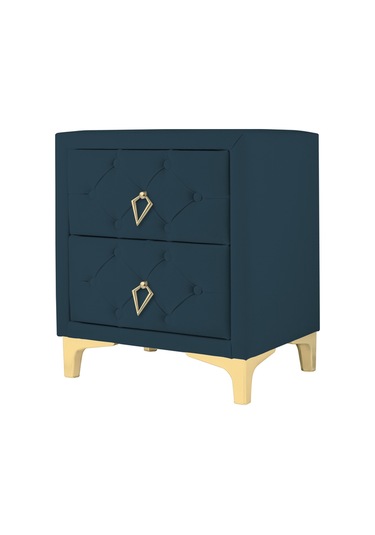 Ruby 2 Çekmeceli Komodin-gold Model Kapitoneli Yatak Odası Iki Çekmeceli Komodin&şifonyer Modelleri Mavi Ruby 2 Çekmeceli Komodin-gold Model Kapitoneli Yatak Odası Iki Çekmeceli Komodin&şifonyer Modelleri Mavi