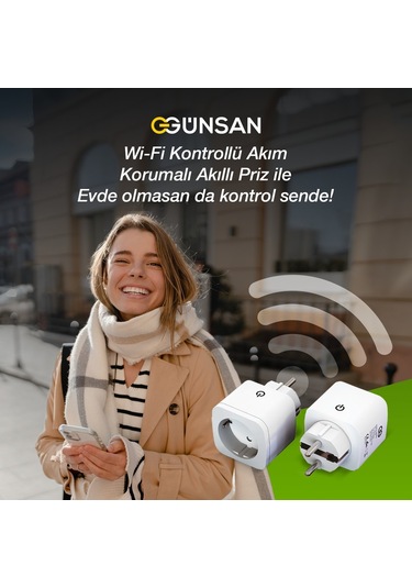 Wi-fi Kontrollü Akım Korumalı Akıllı Priz 16a Tuya & Smart Life Destekli 0