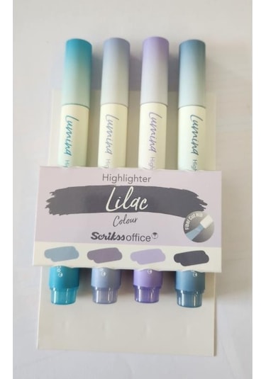Scrikss Lumina Lilac Fosforlu Kalem 4'lü Set Mor