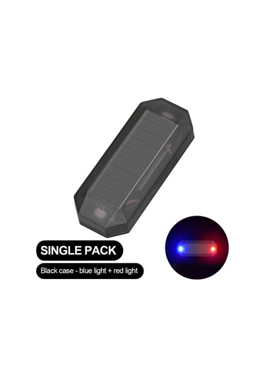 2pcs Mini Güneş Enerjisi Araba Uyarı Işığı Led El Feneri Araba Çok Renkli