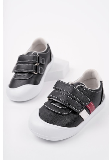 Muggo Toffy Cırtlı Günlük İlk Adım Bebek Spor Ayakkabı Siyah