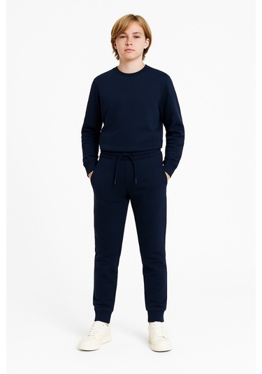 Beli Lastikli Çocuk Jogger Eşofman Altı - Alc Lacivert