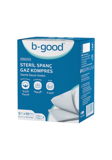 B-good Steril Gaz Kompres Spanç 7.5 x 7.5 CM 50 Adet