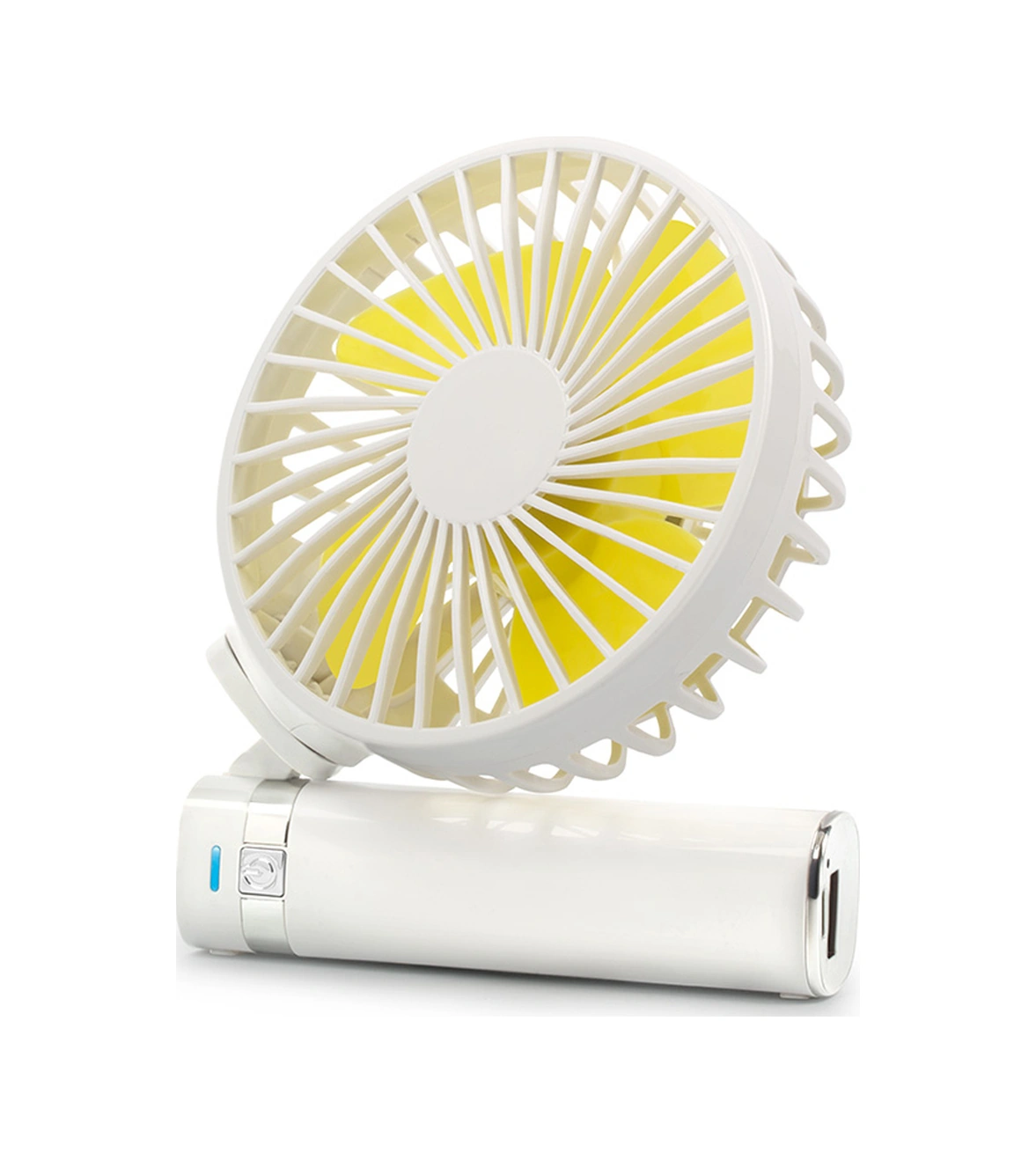 Neevoyu Usb Şarj Edilebilir Elden Taşınabilir Katlanabilir Mini Fan - 3 Hızlı Soğutma, Sessiz Çalışma, Taşınabilir Tasarım Battery Yok - Buz Mavisi