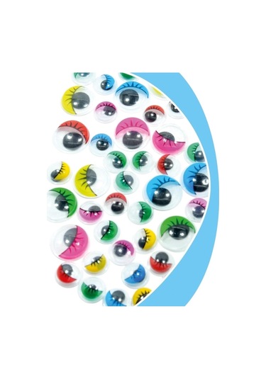 Evenart 100'lü Poşet Göz Renkli Kiprikli 15 Mm İki Adet Diğer