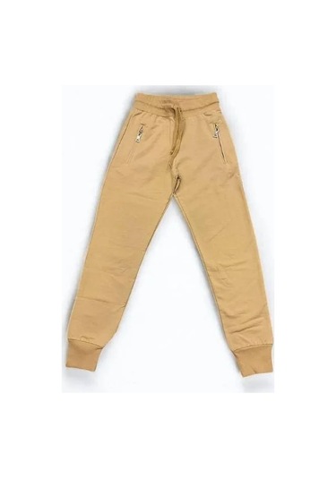 Çocuk Beli Paçası Lastikli Eşofman Alt-14846 Bej