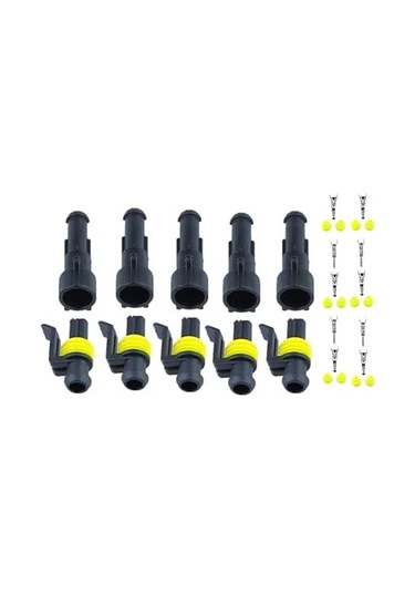 MAROCES 5 Adet 1 Pin Tekli Süper Seal Konnektör Su Geçirmez Söket