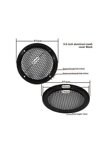 Araba Tweeter Hoparlör Izgara Kapağı, 3.5 İnç, Ses Geliştirme İçin Siyah