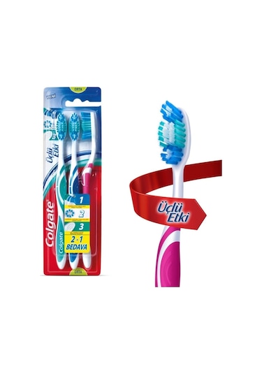 Colgate Üçlü Etki 2+1 Diş Fırçası Medium
