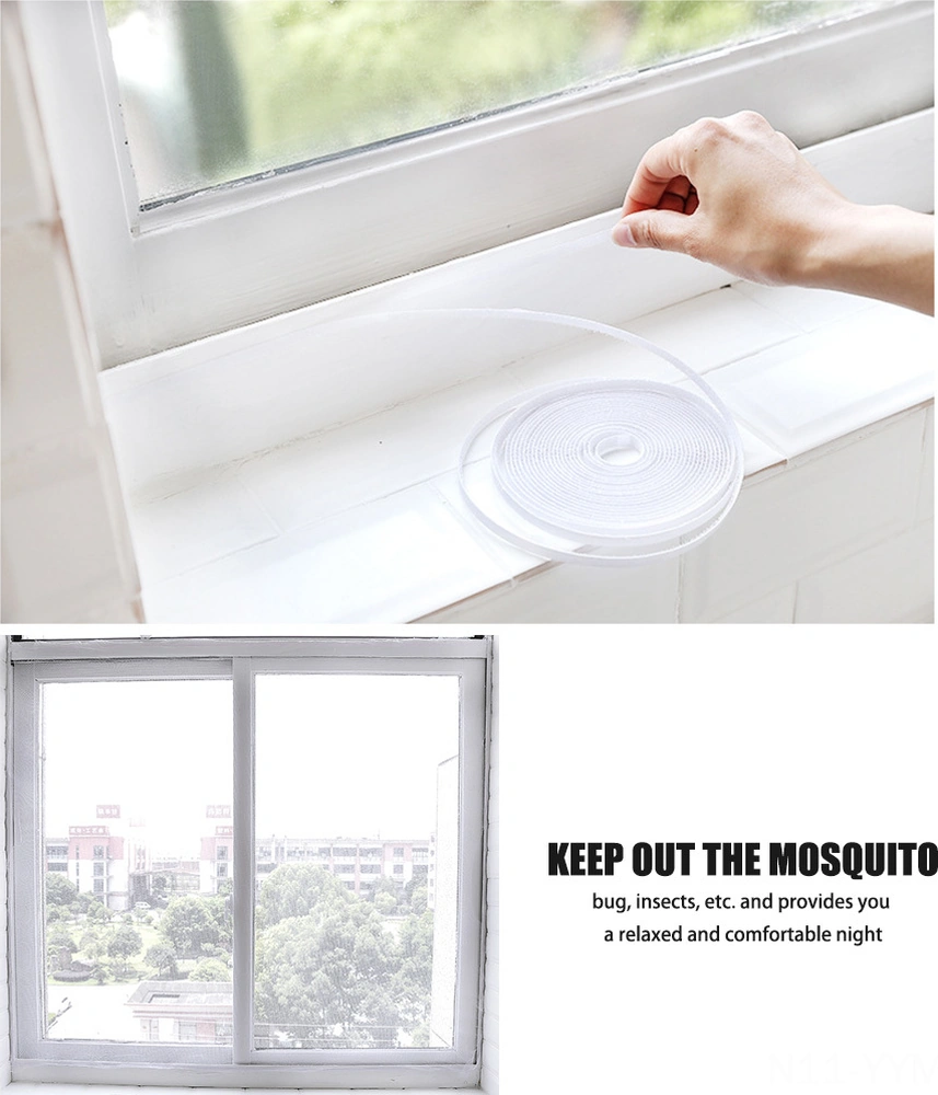 Geeksen Nylon Pencere Musluğu - 1.3x1.5m Beyaz, Komar Engeli, Dıy Kesilebilir, Bantlı Kolay Kurulum