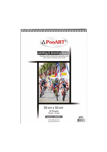 Ponart Resim Defteri 35x50 30 Yp. 28 Adet 180 Gr.+ 2 Adet Siyah