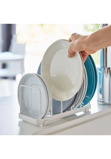 Dancemonkey Cbtx Mutfak Tezgah Üstü Dolap İçi Tabaklık Bulaşık Organizasyonu Beyaz Beyaz
