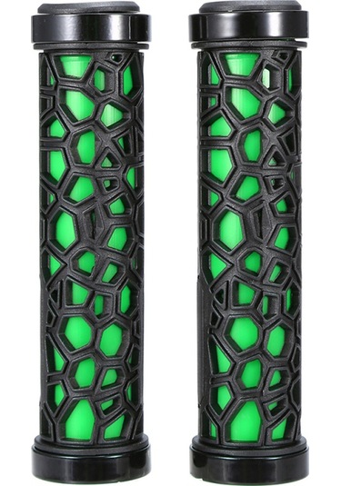 Bisiklet Gidon Tutacakları Kaymaz Kauçuk Gidon Ucu Tutacakları Yeşil