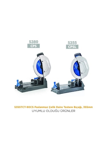 Evolution S355tct-90cs Paslanmaz Çelik Daire Testere Bıçağı, 355mm