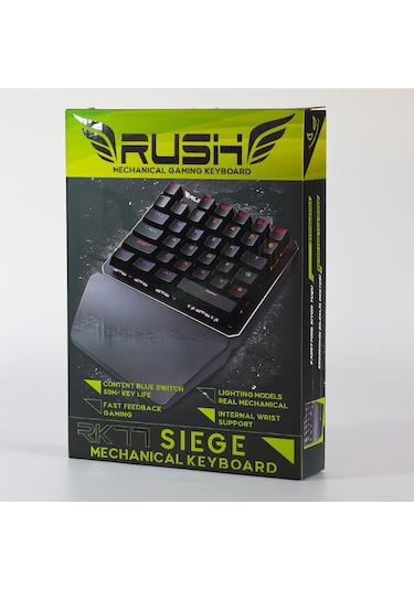 Rush SIEGE RK77 Blue Switch PUBG Oyuncu Gaming Mekanik Klavye Keypad