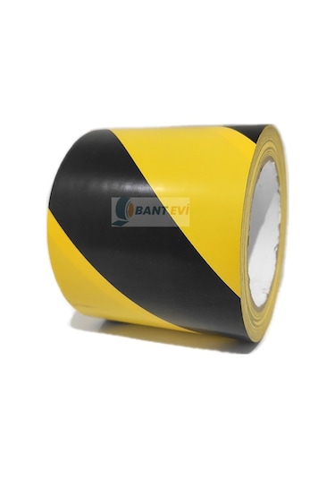 Yer Işaretleme Bandı Sarı Siyah 10Cm X 30Metre