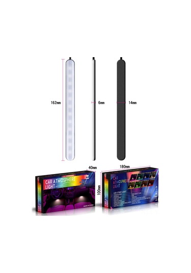 Yaozixa Araba Işıklı Dekorasyon Seti - 4 Şeritli Rgb Led, 12v Çıkışlı, Uzak Kumanda Ve Ses Kontrolü, Kolay Kurulum