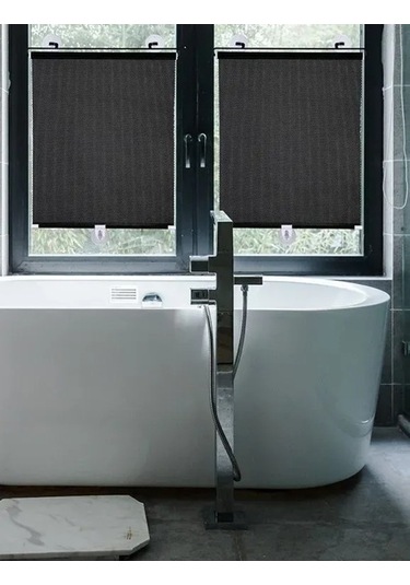 Novahub 58x125 Cm Siyah Desenli Güneşlik Stor Perde, Işık Kontrolü Ve Konfor İçin Mükemmel