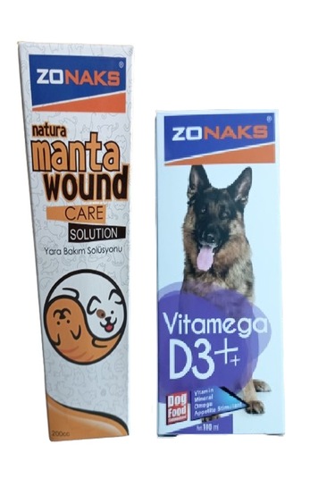 Zonaks Köpekler İçin Vitamin D3 100 Ml + Natura Manta Wound Care