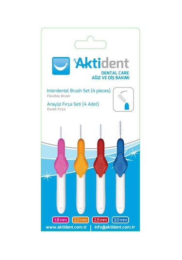 Aktident Arayüz Fırça Seti Karışık 4'lü