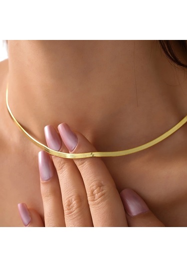 925 Ayar Gümüş Balık Sırtı Zincir Unısex Kolye Gümüş