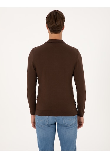 Pierre Cardin Erkek Kahverengi Kazak /triko 50314189-vr029 Kahverengi