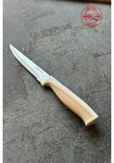 Neoflam Fika Tırtıklı Steak Bıçağı Bej 11 Cm D-neofek011