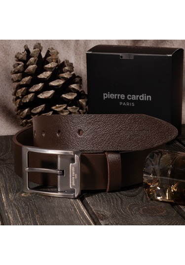 Pierre Cardin Deri Erkek Kemer En 4 Cm Pc-3100 Kahverengi