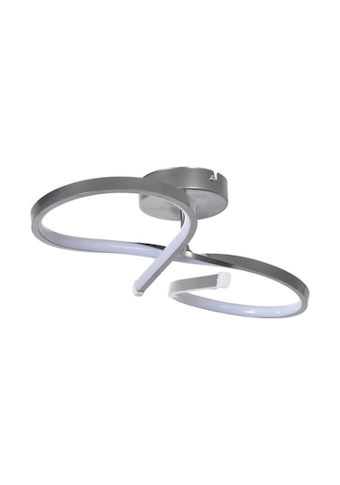 Barbara Modern Tasarım Yatak Odası - Salon - Mutfak Hol Gri Renk Beyaz Ledli Led Avize Gri