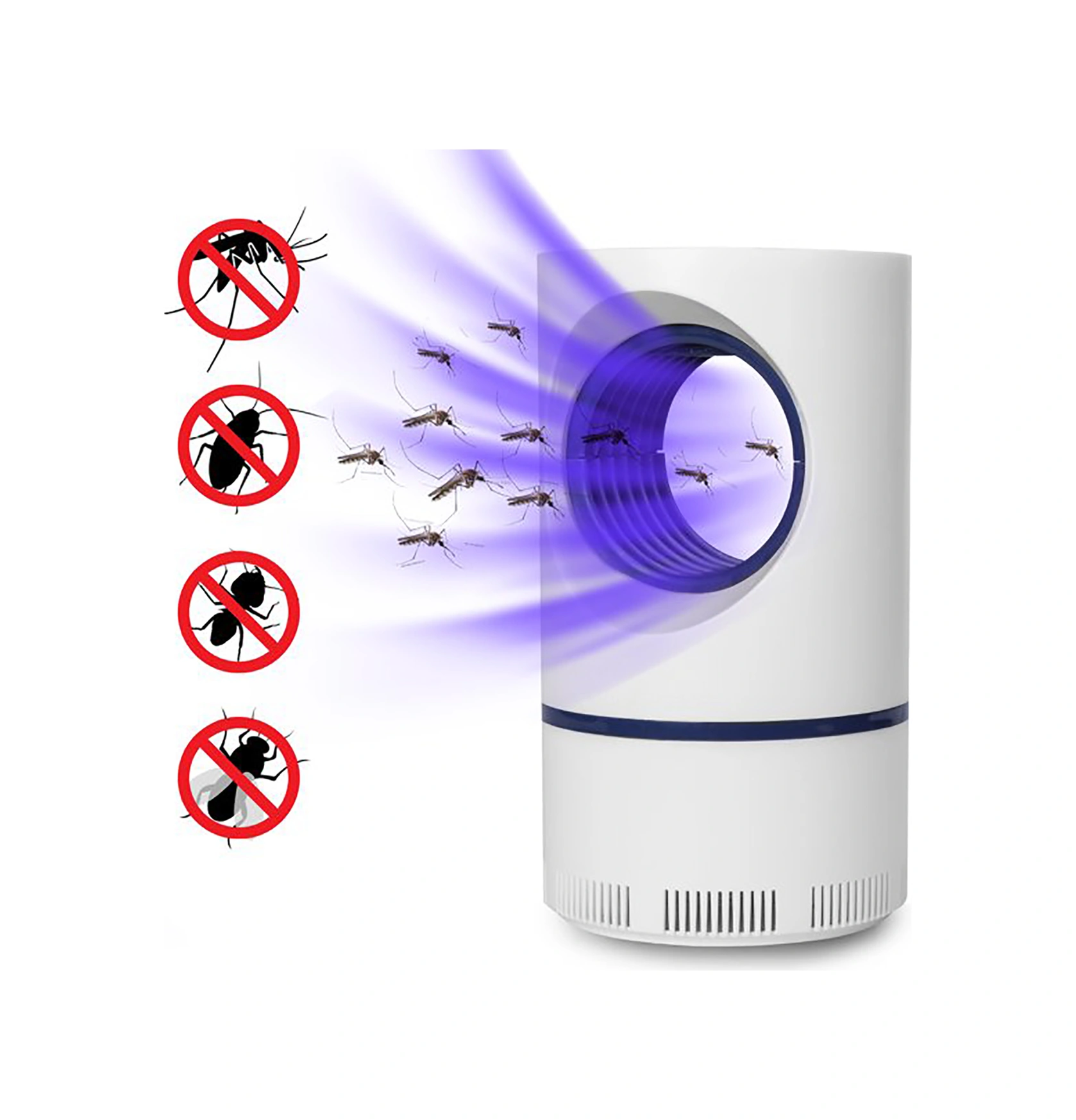 Kosona Ev İçi Uv Led İnekçe Tuzağı - 360 Süpürge İle Konforlu, Gürültüsüz, Usb Beslemeli - Bebek Odaları İçin Güvenli