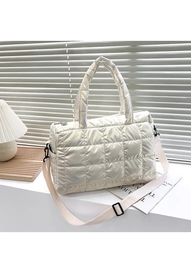 Yogodlns Lüks Uzay Yastıklı Pamuk Çanta - Seyahat Ve Günlük Kullanım, Büyük Kapasiteli, Omuz Askılı Kırmızı