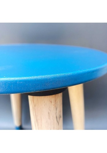 Na Neşeli Ahşap Ahşap Çocuk Taburesi. Çocuk Sandalyesi. Çalışma Masası .renkli Çocuk Odası Sehpa Çiçeklik Ev Dekoru Boncuk Mavi