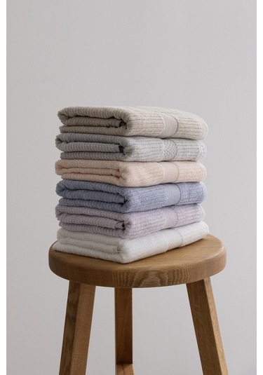 Ivory Mavi Fitilli Mikro Fiber %100 Pamuk 2li El Yüz Havlusu Seti Mavi