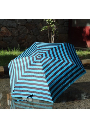 Biggdesign Moods Up Siyah Yeşil Çizgili Manuel Mini Şemsiye - Rüzgara Dayanıklı, Hafif, Renkli Tasarım Çok Renkli