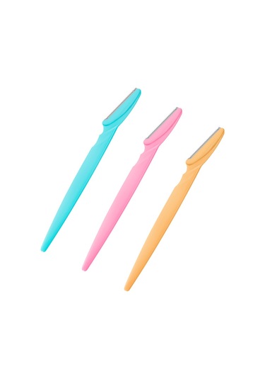 3'lü Kaş Tıraş Bıçağı, Kaş Düzeltici, Çok Renkli