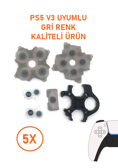 5 Takım Ps5 V3 Bdm 030 Kol Uyumlu İç Lastik Takımı Gri Renk