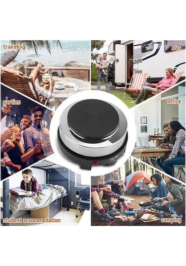 220v 500w Mini Elektrikli Sıcak Plaka, Taşınabilir Sıcak Plaka, Elektrikli Sıcak Plaka Isıtıcısı, Ofis Ve Mutfak İçin Taşınabilir Mini Ev Tipi Sıcak Plaka Ab Fişi