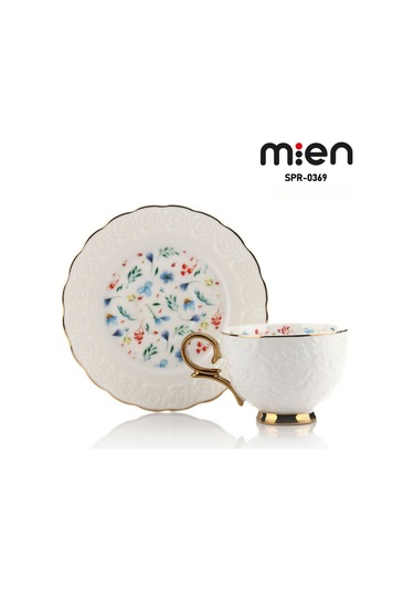 Mien 6lı Porselen Fincan Takımı 90 Ml Beyaz
