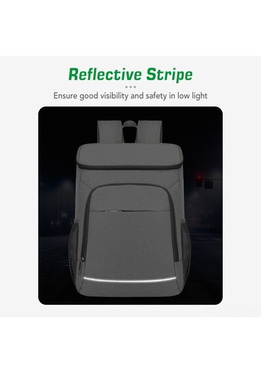 Yaozixa Gri Çift Askılı Isıtıcı Çanta, Büyük Kapasiteli Piknik Çantası, Leakproof Outdoor Kamp Çantası Yarım Fiyatlı Kargo Gri