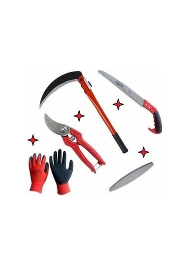 Bağ Bahçe Tarla Ağaç Dal Çalı Ot Budama Kesme Seti Testere Makas