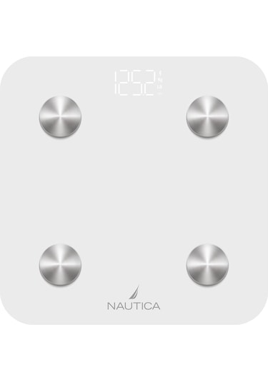 Nautica Basic Collection Vücut Analizli Akıllı Bluetooth Tartı Baskül Beyaz