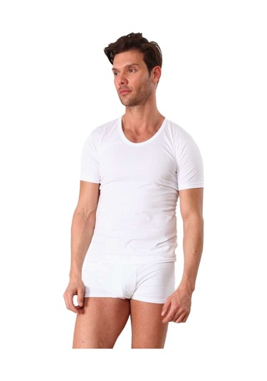 3'Lü Beyaz %100 Pamuk Fanila Atlet Redzone Beyaz