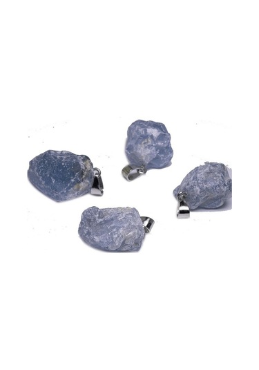 Sertifikalı Ham Işlenmemiş Doğal Akuamarin Taşı Kolye Gümüş Apar Çok Renkli