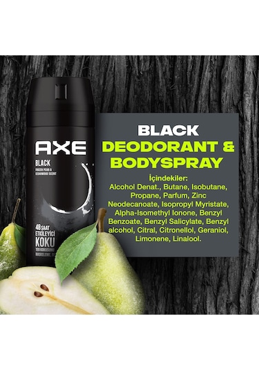 Axe Black Frozen Pear&Cedarwood Scent Erkek Sprey Deodorant 150 ML