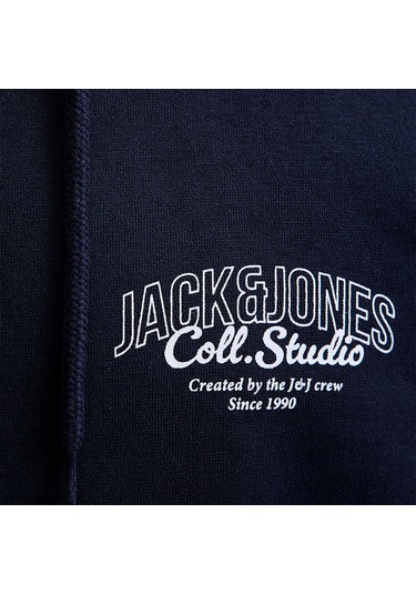Jack&jones Makoto Erkek Lacivert Kapüşonlu Sweatshirt Lacivert