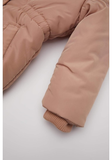 Defacto Kız Bebek Kapüşonlu Su Geçirmez Mont A2451A524AUBG321 Bej