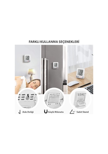 ThermoPro TP49W Mini İç Mekan Dijital Sıcaklık ve Nem Ölçer Termometre - T08648